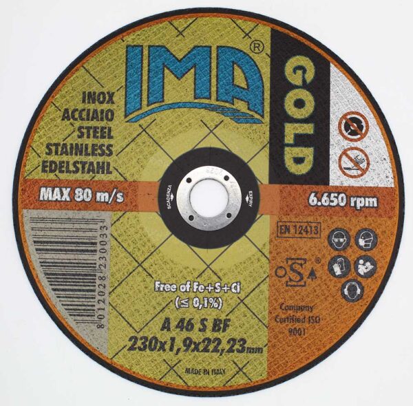 Disco Ima Inox Gold MM.230x1,9x22,23
