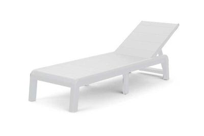 Lettino Formentera a doghe lisce,recl.4 posiz.cm.187,5x58x29h bianco
