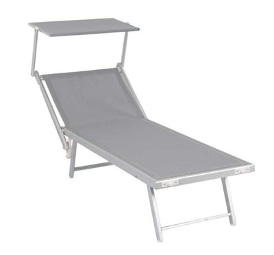 Lettino alluminio texilene beach maxi grigio