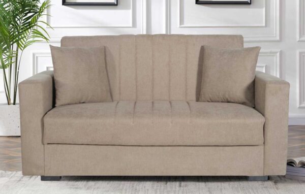 Divano Moon 2 posti tessuto beige brown