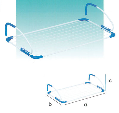 Stendi balcone brezza cm.185x56x30