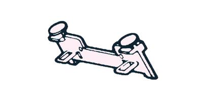 Carrello sormonto nylon ab1010(pz.50)accessori per binari ABtrend