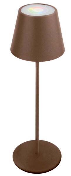 Lampada da tavolo RGB Led Toutch ricaricabile Josephine  colore corten