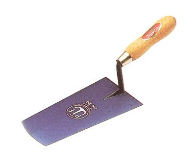 Cazzuola marsigliese punta quadra in acciaio e legno verniciato mm.180