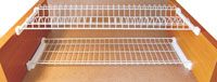 Coppie reti scolapiatti per pensili in acciaio plastif. bianco cm.76