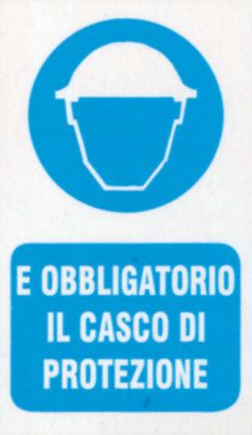 Targa 20x30 usare casco protezione (pezzi 10)