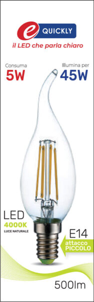 Lamp.c.vento led fil.e14 5w 4000k