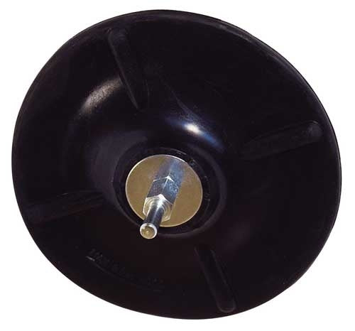 Platorello gomma d.125 gambo 6 mm