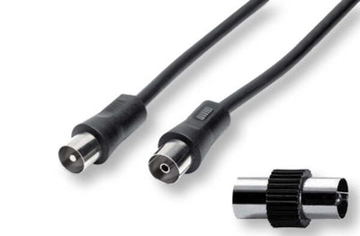 Cavo Antenna Spina/Presa IEC 9,5mm+adatt.Spina/Spina IEC 9,5mm 3MT