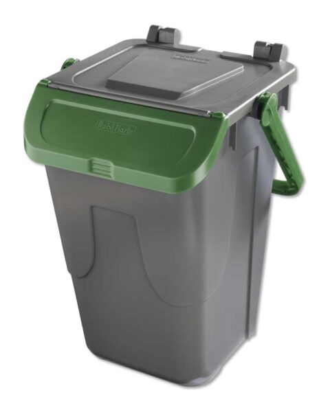 Pattumiera ecology antirandagismo 35 lt colore: antracite e verde