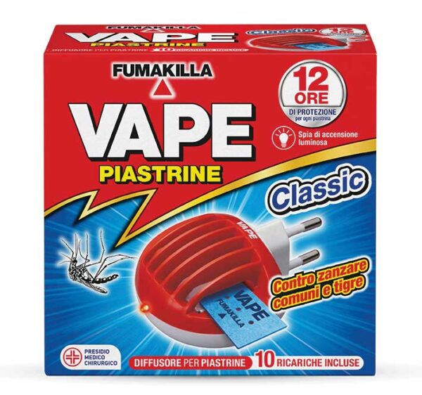 Vape elettroemanatore +10 piastrine spina integrata classic GA2110800