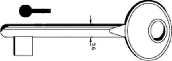 Chiave Passepartout Patent PP27P Ottonata (SLC 6P2MP)