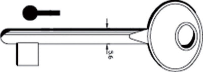 Chiave Passepartout Patent PP27P Ottonata (SLC 6P2MP)