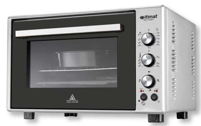 Forno elettrico ventilato 60l,doppio vetro termico cm60x45x38 silver