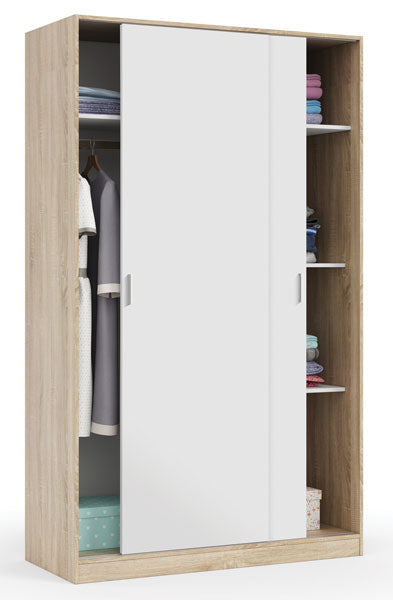 Armadio 2ante scorrevoli 120x50x200h canadian bianco