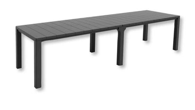 Tavolo doppio Julie trasform.rett.294x90 quadro180x147 h.75 graphite