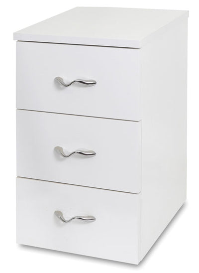 Sgabello 3 cassetti bianco cm.29lx24px49h