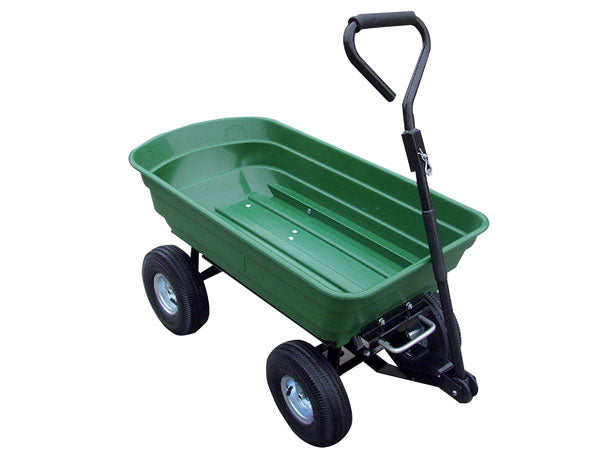 Carrello ribaltabile con vasca in pvc portata kg.250 cm.110x100x53