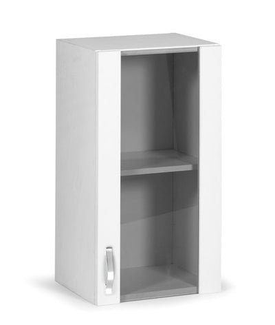 Vetrina pensile 40 cm bianco frassinato