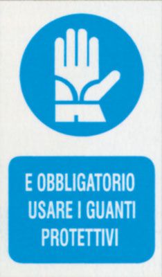 Targa 20x30 usare guanti (pezzi 10)