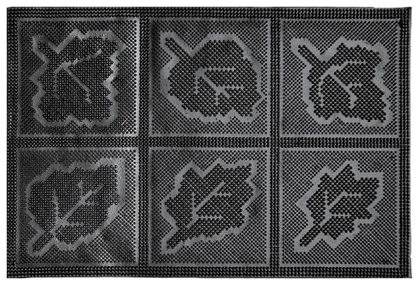 Zerbino morbidone foglia 40x60 nero
