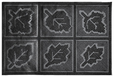 Zerbino morbidone foglia 40x60 nero