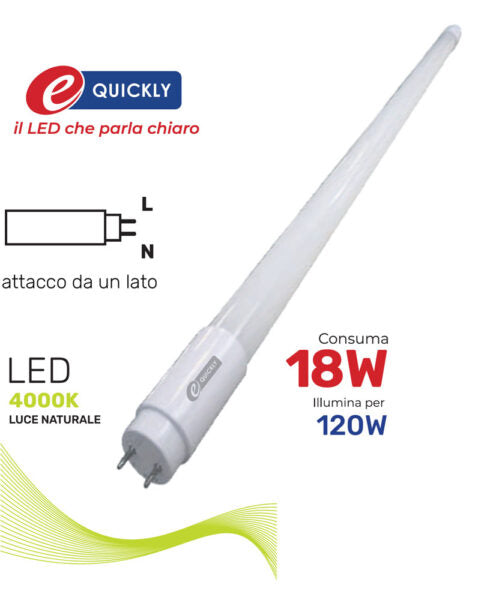 Tubo ledg13 1200mm 18w 1620lm 4000k