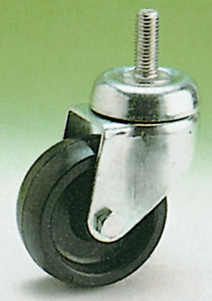 Ruota nylon nera c/perno d.40