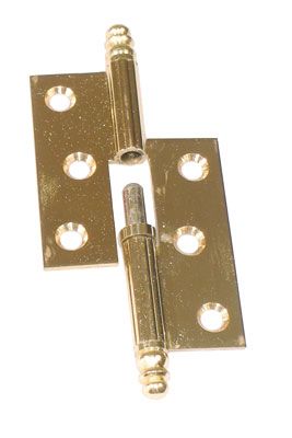 Cerniera ali piane 50x40 sinistra ottonato