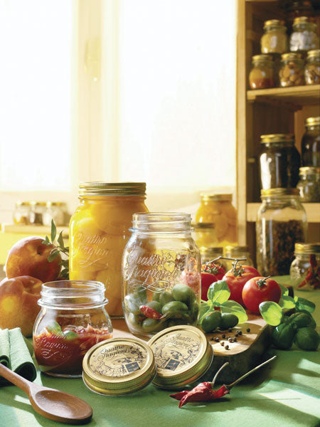 Vaso in vetro quattro stagioni bormioli completo di capsula 50 cl.