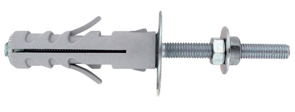 Tassello in nylon con doppia vite zincata bianca M5 mm.12,0x46 bl.4pz.