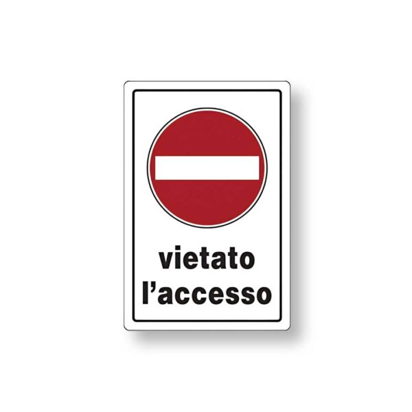 Targa 20x30 Vietato Accesso (Busta 10pz)