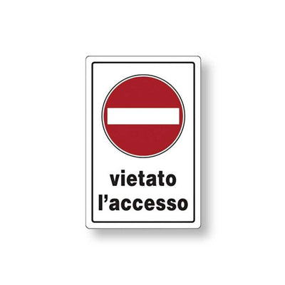 Targa 20x30 Vietato Accesso (Busta 10pz)