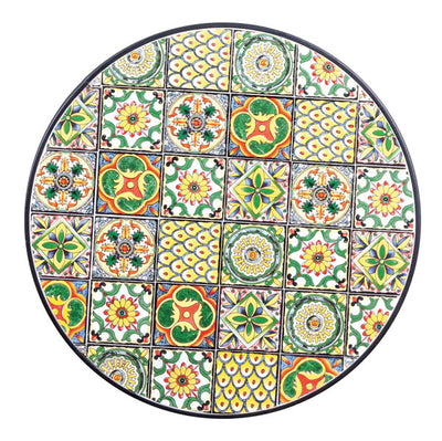 Tavolo mosaico naxos tondo cm.  Ø60 x 75h, ferro / ceramica