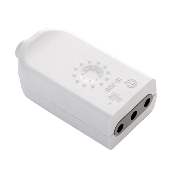 Presa volante 10a+ terra colore bianco