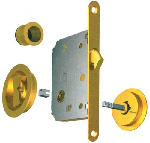 Kit ottone per porte scorrevoli 50mm nichel satinato