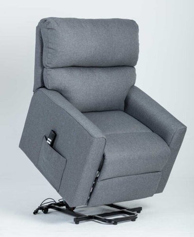 Poltrona relax 2 motori grigio meccanismo elettrico cm.84x100x103h