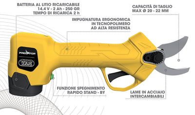 Forbici pota elett.2b lit.14,4/2ah