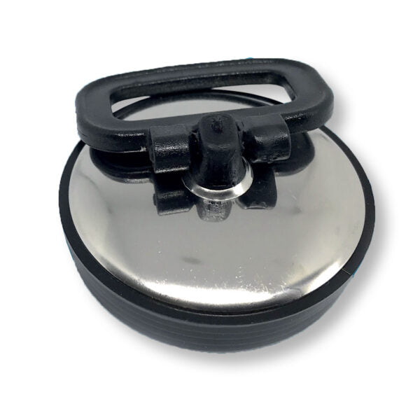 Tappo lavello con maniglia pvc copritappo inox d.52 cf.da 25pz