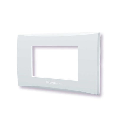 Placca 3 moduli bianco serie Plana