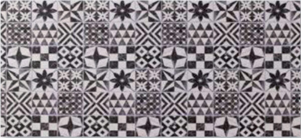 Tappeto Joke Mosaic Black White H.50cm
