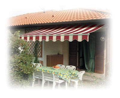 Tenda sole a bracci barra quadra 3x2 beige/bordeaux