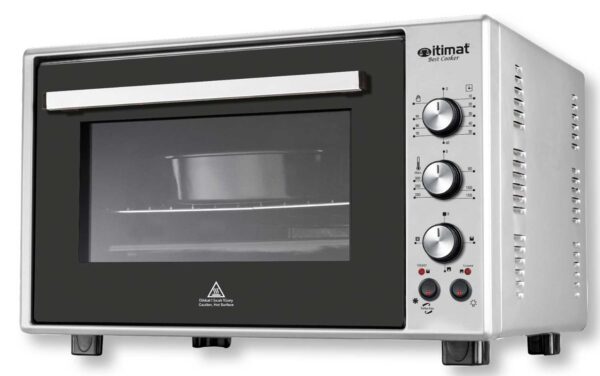 Forno elettrico ventilato 60l,doppio vetro termico cm60x45x38 silver