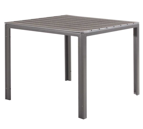 Tavolo Tenerife Effetto Legno Grigio CM.78x78x74H