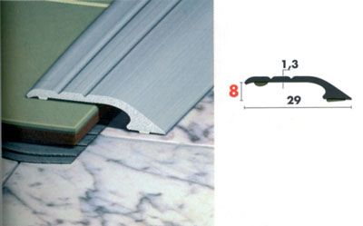 Terminale alluminio anodizzato piedal cm.90