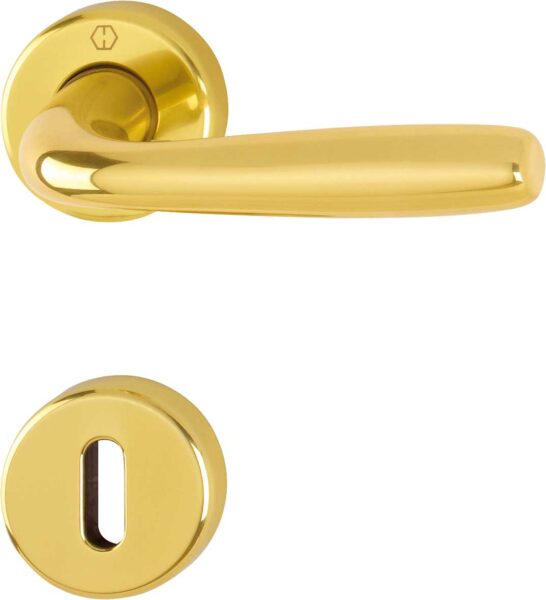 Maniglia Maribor Foro Chiave Normale Oro Lucido