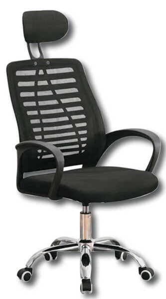 Poltrona ufficio mouse cm.60x45x111-121h seduta cm.44-54h col.nero