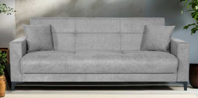 Divano Boston 3 posti tessuto grigio stone