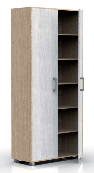 Mobile scarpiera 6 piani mars4 bianco alpes / rovere 75x35x170h