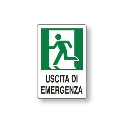 Targa 20x30 Uscita di Emergenza SX (Busta 10pz)
